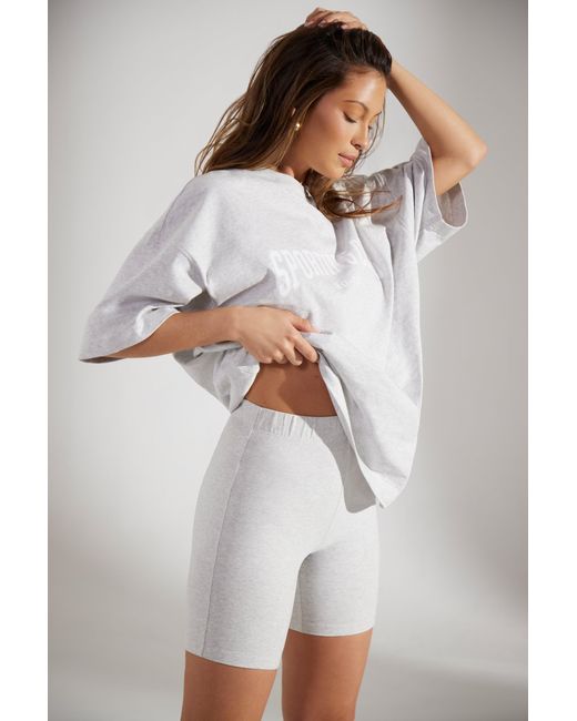 BO+TEE Gray Soft Cotton Biker Shorts