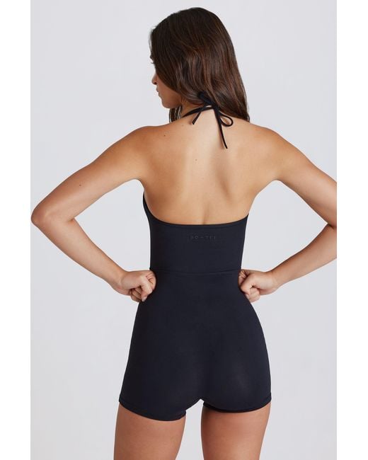 BO+TEE Black Soft Active Halterneck Unitard