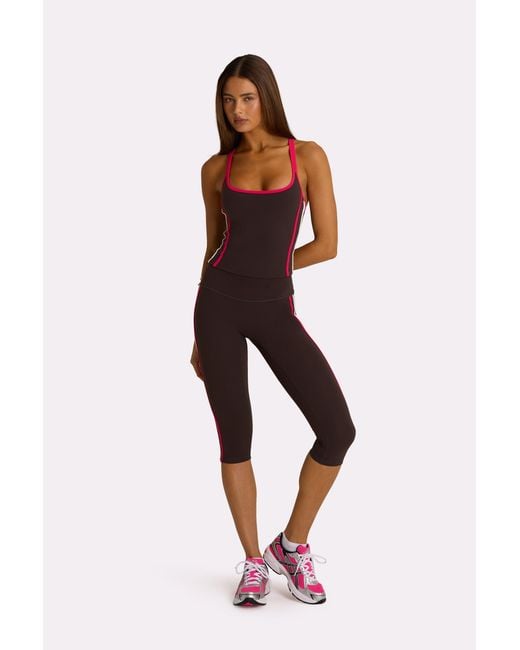 BO+TEE Brown Soft Active Capri Leggings