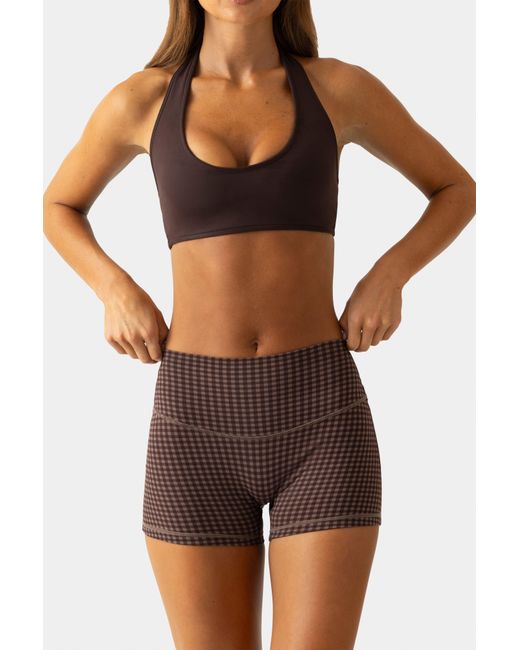 BO+TEE Brown Soft Active Mini Shorts