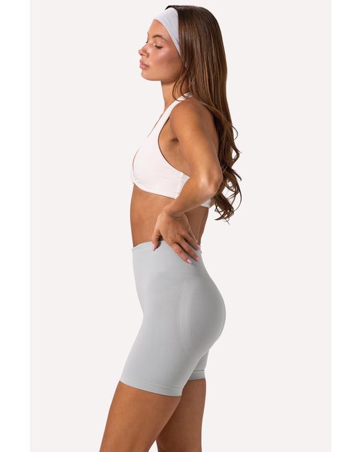 BO+TEE Gray Define Luxe High-Waist Biker Shorts