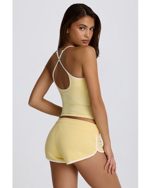 BO+TEE Yellow Low-Rise Mini Shorts