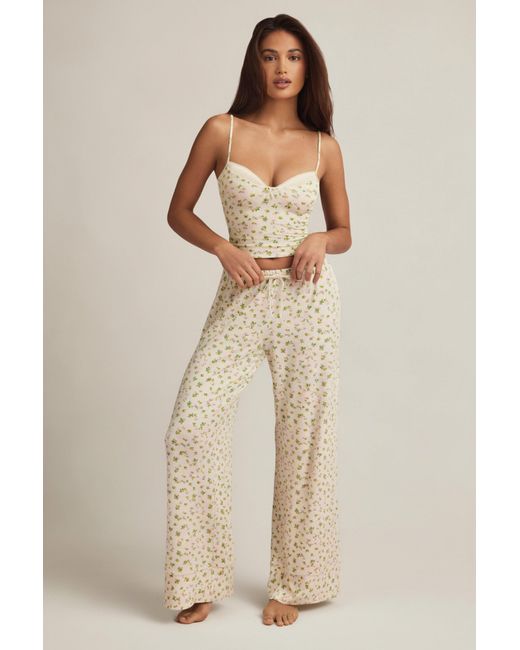 Oh Polly Multicolor Modal Camisole Pyjama Top