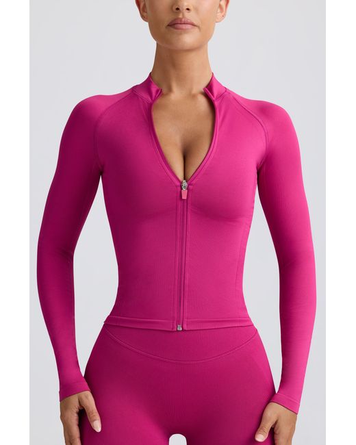 BO+TEE Purple Define Luxe Zip-Up Jacket