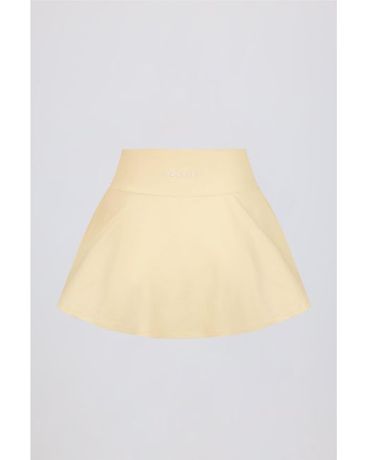 BO+TEE Yellow Brushed Jersey Crossover Mini Skort