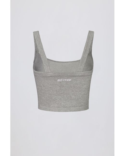 BO+TEE Gray Super Sculpt Seamless Longline Camisole Top