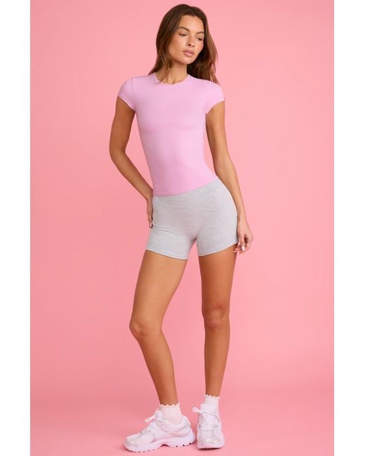 BO+TEE Gray Soft Active Mini Shorts