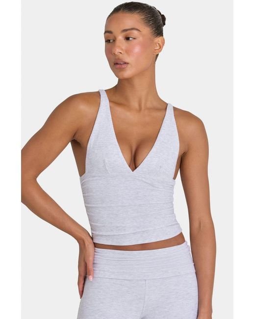 BO+TEE Gray Buttercloud Tank Top