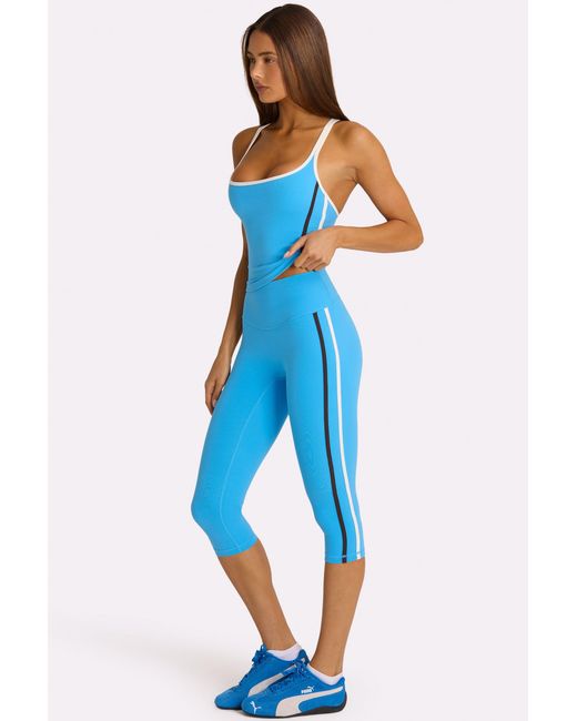 BO+TEE Blue Soft Active Capri Leggings