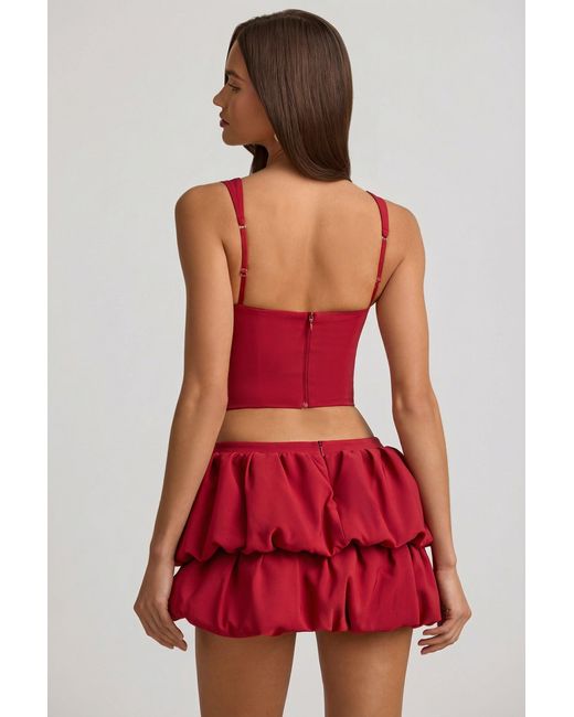 Oh Polly Layered Bubble Hem Mid-Rise Mini Skirt