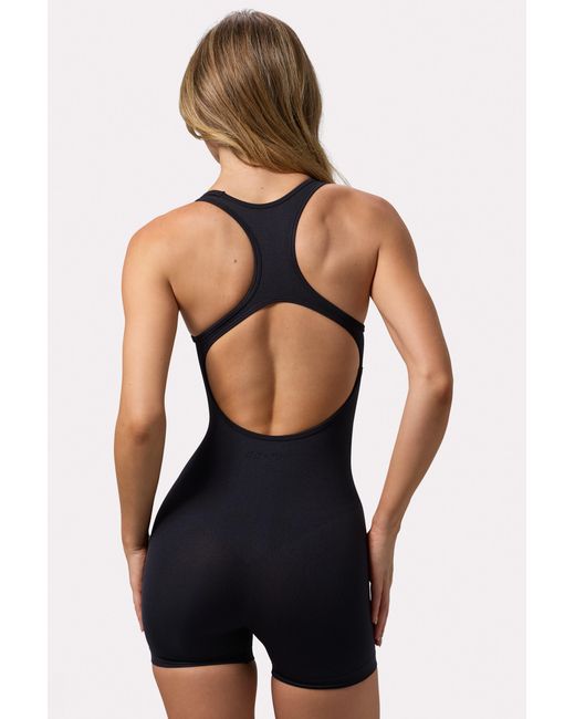 BO+TEE Black Racer Back Define Luxe Unitard