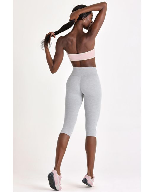 BO+TEE Gray Soft Active Capri Leggings