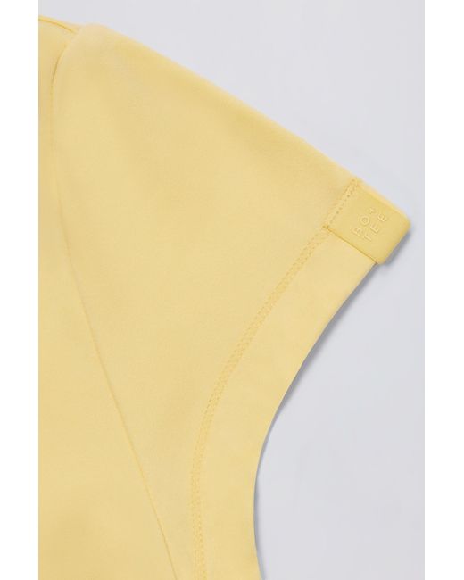 BO+TEE Yellow Cut-Out Longline T-Shirt