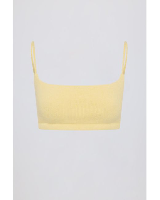 BO+TEE Yellow Square-Neck Bralette