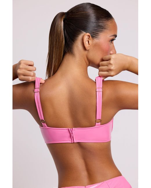 Oh Polly Pink Vinyl Underwired Bralette