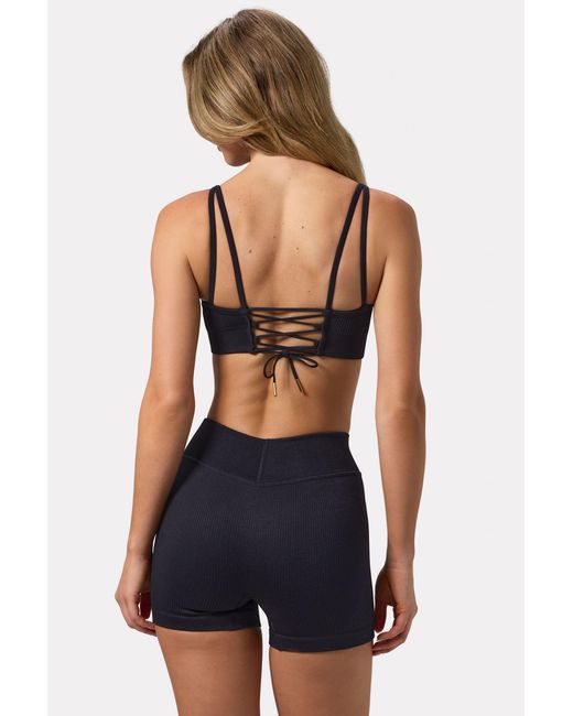 BO+TEE Black Flexirib Mini Shorts