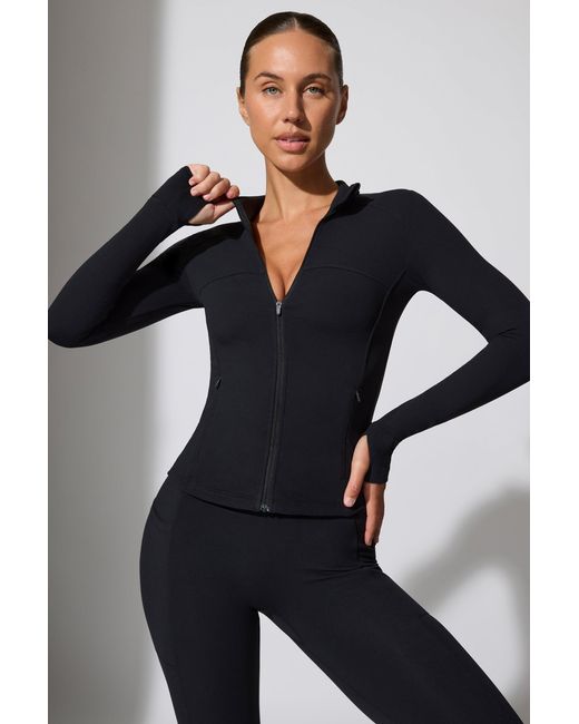 BO+TEE Black Long Sleeve Zip Up Jacket