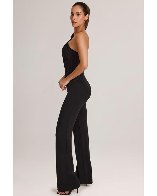 Oh Polly Black Modal One-Shoulder Jumpsuit