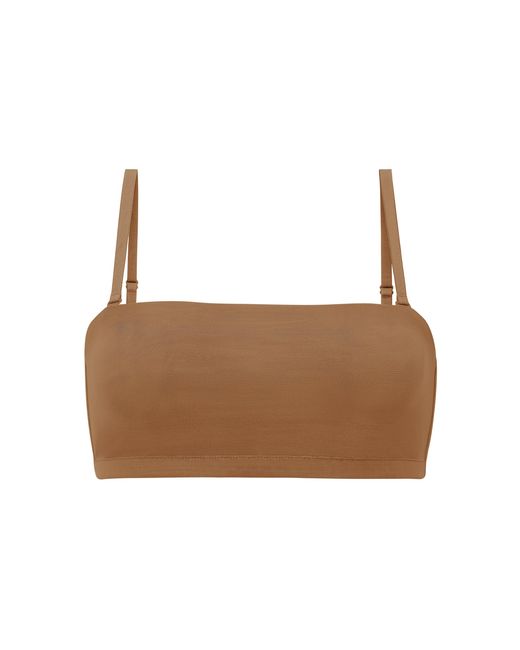 Oh Polly Brown Soft Mesh Bandeau Bra
