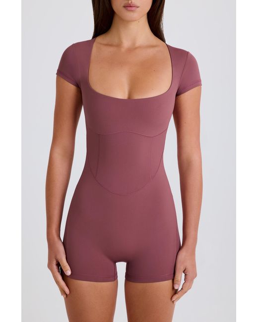 BO+TEE Purple Open-Back Unitard