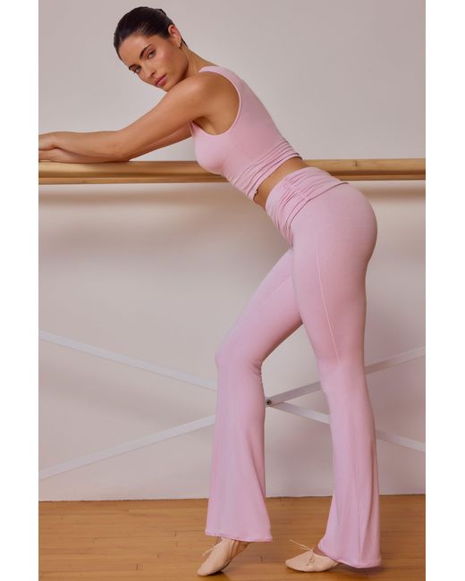 BO+TEE Pink One-Shoulder Twisted Tank Top