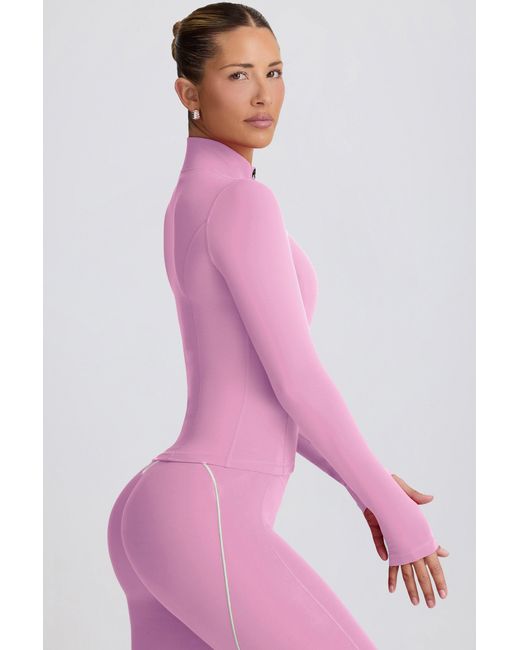 BO+TEE Pink Soft Active Zip-Up Jacket