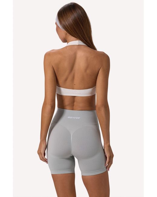 BO+TEE Gray Define Luxe High-Waist Biker Shorts