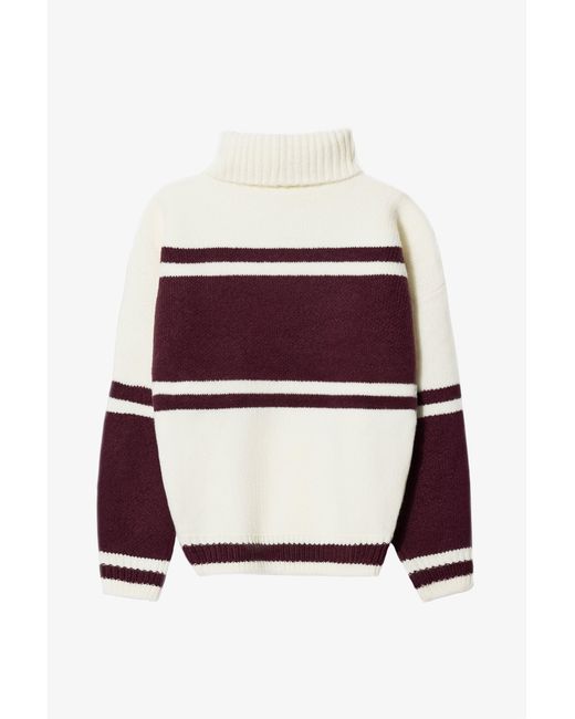 BO+TEE Red Knit Turtleneck Oversized Jumper