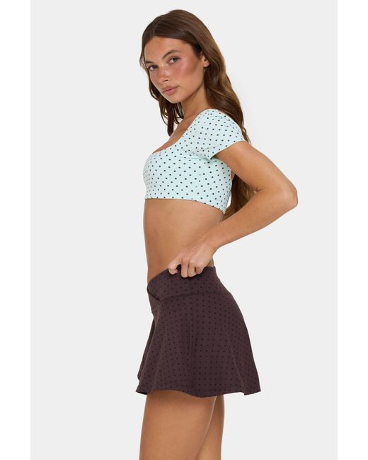 BO+TEE Green Soft Active Cap Sleeve Crop Top