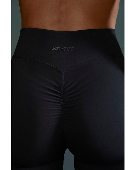BO+TEE Green Lightweight Seamless Wrap-Over High-Waist Leggings