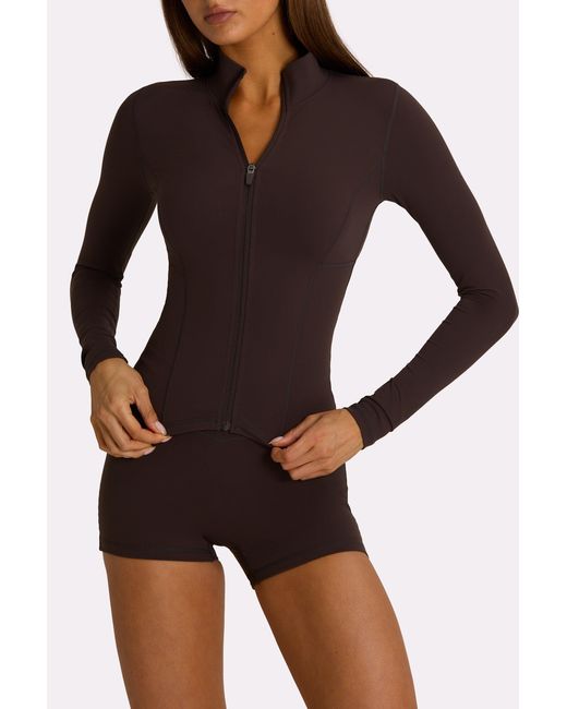 BO+TEE Brown Soft Active Zip-Up Jacket