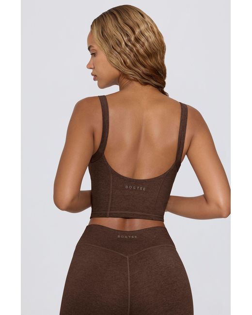BO+TEE Brown Cropped Tank Top