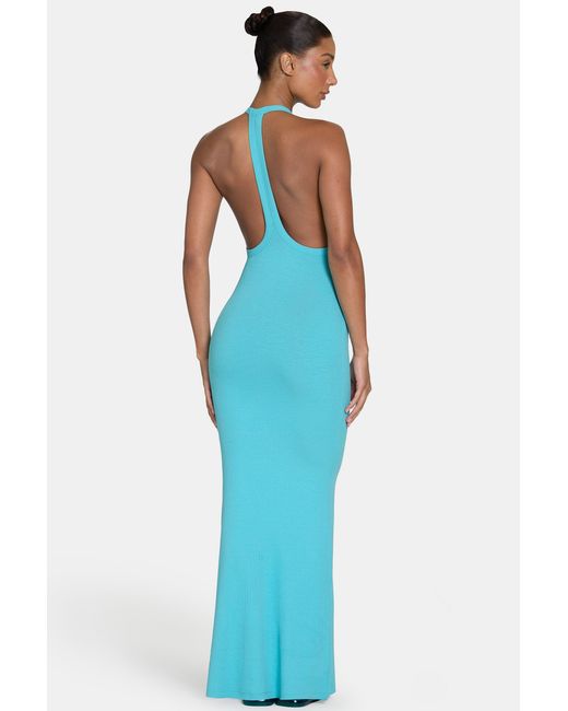 BO+TEE Blue Buttercloud Maxi Dress