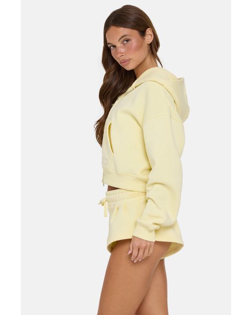 BO+TEE Yellow Oversized Zip-Up Hoodie
