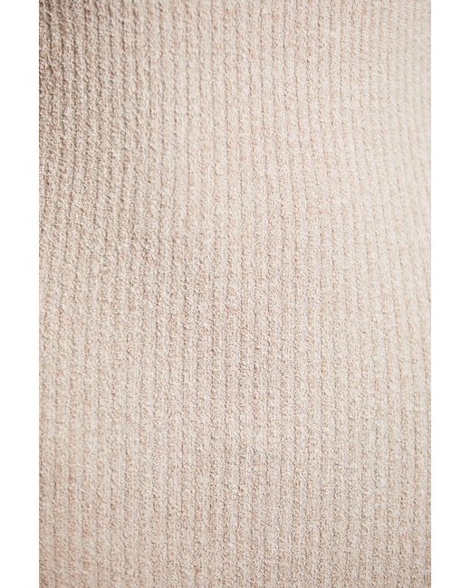 Oh Polly Natural Overlap Bandeau Midi Dress