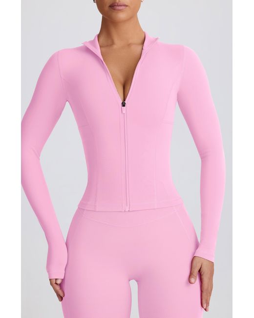 BO+TEE Pink Soft Active Zip-Up Jacket