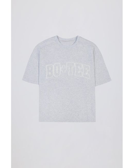 BO+TEE Gray Oversized Cotton-Jersey T-Shirt