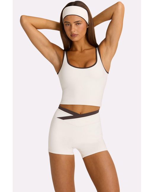 BO+TEE White Soft Active Collared Tank Top