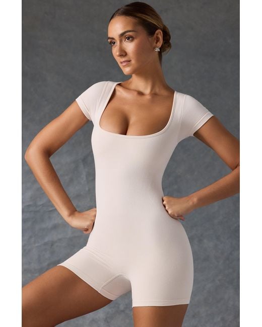 BO+TEE White Scoop-Neck Unitard