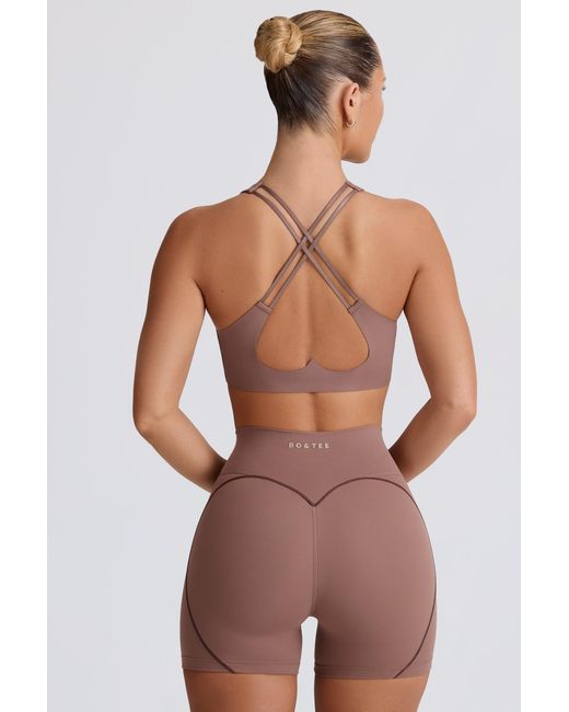 BO+TEE Brown Soft Active Mini Shorts