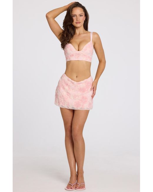 Oh Polly Pink Embellished Bralette