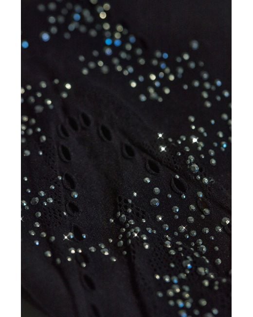 Oh Polly Black Embellished Mid-Rise Mini Skirt