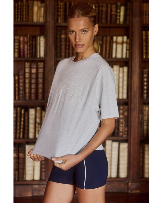 BO+TEE Gray Oversized Cotton-Jersey T-Shirt