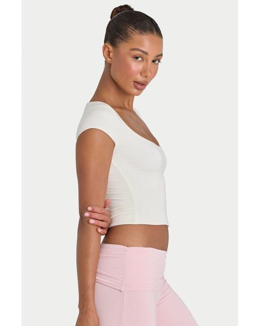 BO+TEE White Buttercloud Crop Top