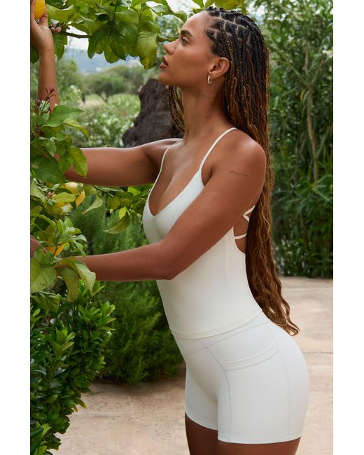 BO+TEE White Cross-Back Tank Top