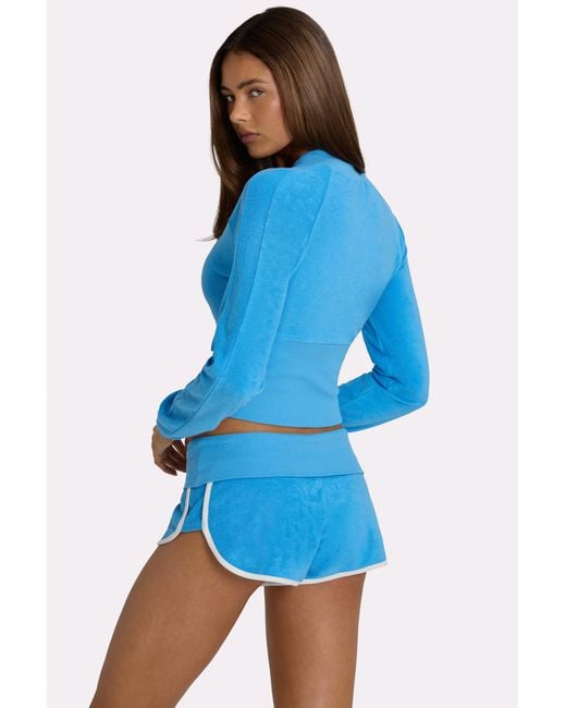 BO+TEE Blue Terry Zip-Up Jacket