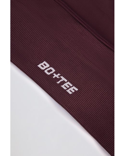BO+TEE Red Super Sculpt Seamless Crossback Sports Bra