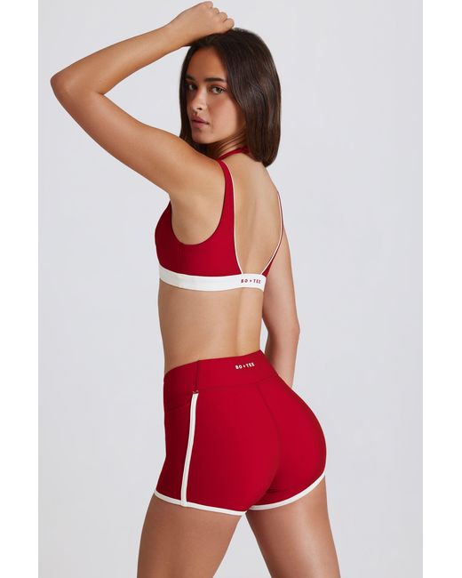 BO+TEE Red Soft Active Contrast Mini Shorts