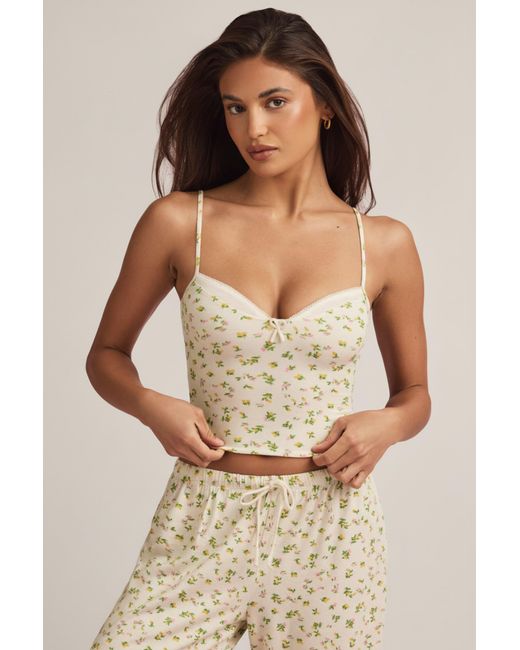Oh Polly Multicolor Modal Camisole Pyjama Top