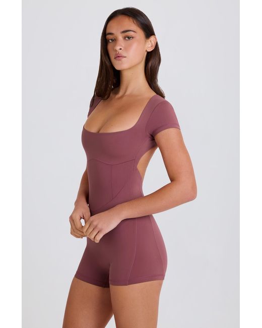 BO+TEE Purple Open-Back Unitard